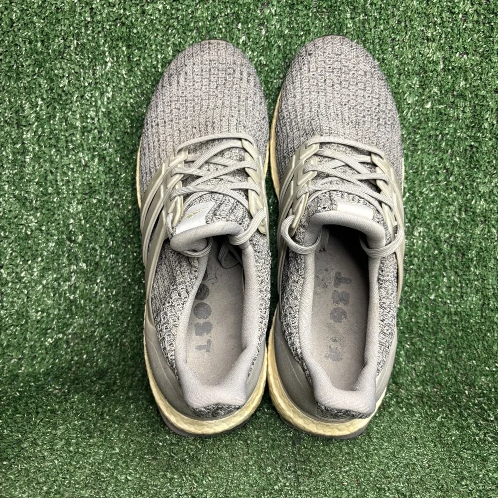 Adidas Ultra Boost 4.0 F36156 Primeknit Running Shoes Sneakers Grey Mens Size 10
